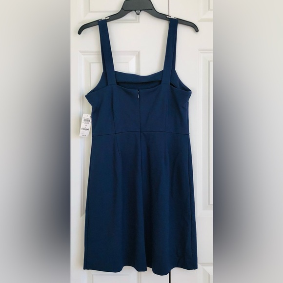 On 34th Solid Ponte Knit Blue Square Neck Mini Dress Size 8Tank Dress ps286 - Picture 5 of 8